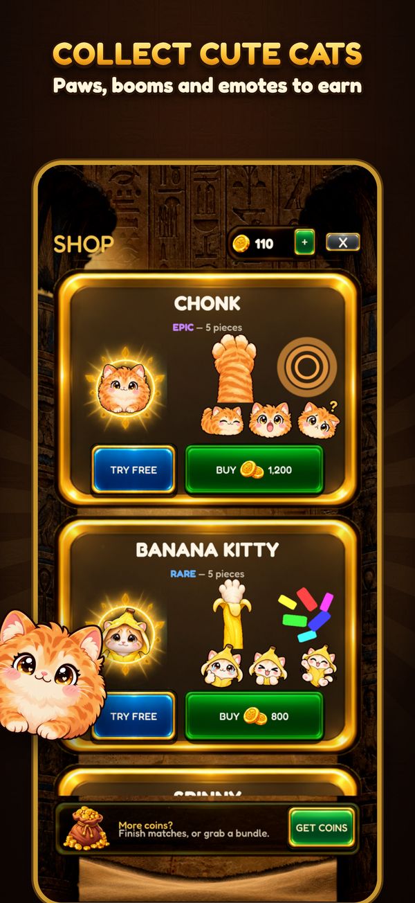 The shop with Chonk and Banana Kitty