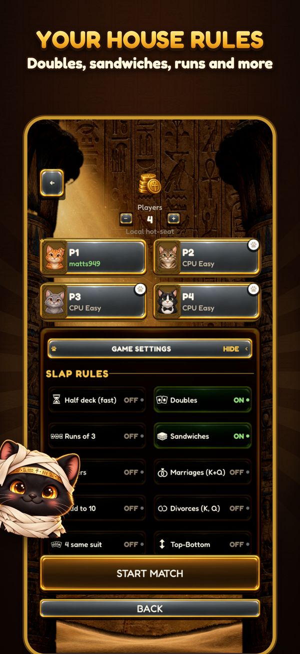 Choosing house rules for a local game